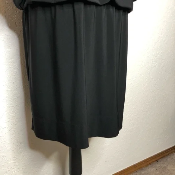 WHBM black batwing button sleeve blouson dress size Extra Large XL - Picture 13 of 16